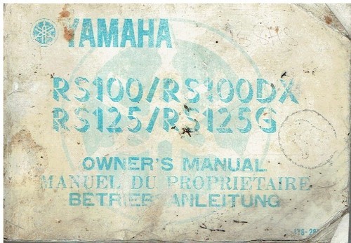 Yamaha rs100 rs100dx rs125 - rs100dx,