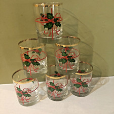 Set 6 Vintage Christmas Holly