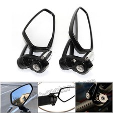 Pair Black Handle Bar End Rear