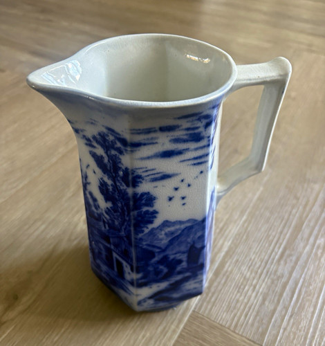 Unmarked blue white - blue, &