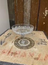 Vintage Crystal Glass Fruit Bowl Footed Compote Bon Bon Dish