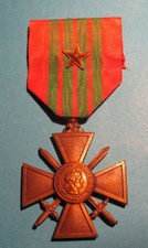 WWII FRENCH CROIX DE GUERRE WITH BRONZE STAR