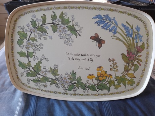 Vintage melamine tray sandwich - vintage,