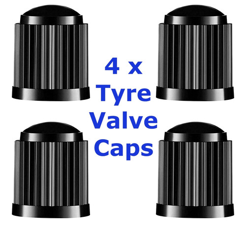 Tyre valve caps pack - pack, black