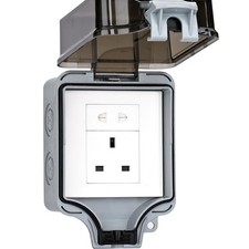 Weatherproof Outdoor Sockets Power Electrical Wall Outlets With Coversingle Exte