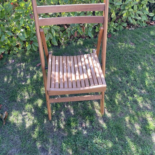 Vintage wooden folding chair - folding,
