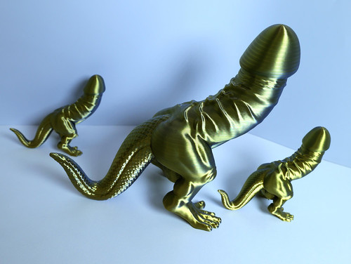 Printed dinosaur sculpture - printed,