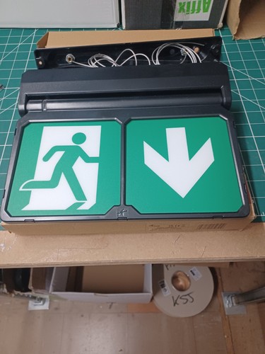 Emergency hanging exit sign - hanging,