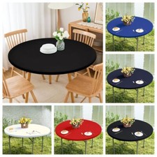 Elastic Round Table Cover Washable Table Protector Picnic Table Cloth Home Decor