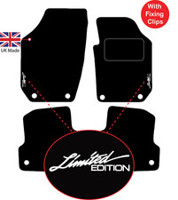 Tailored Carpet Car Mats to fit Skoda Fabia MK2 2007 to 2014 LE Logos & 8 clips