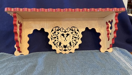 Vtg hand carved scroll - hand, cut