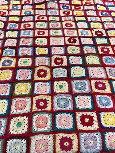 Large hand crocheted blanket - large, hand-crocheted