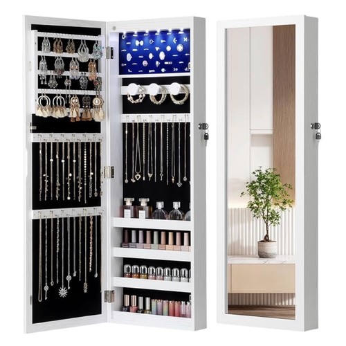 Led mirror jewelry cabinet - mirror,