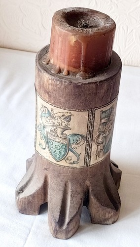 Vintage wooden candle - vintage,
