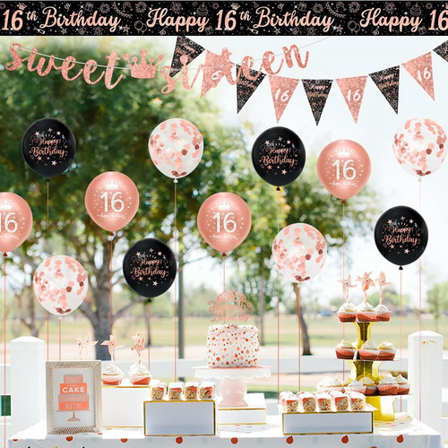 16th birthday decorations set - decorations,