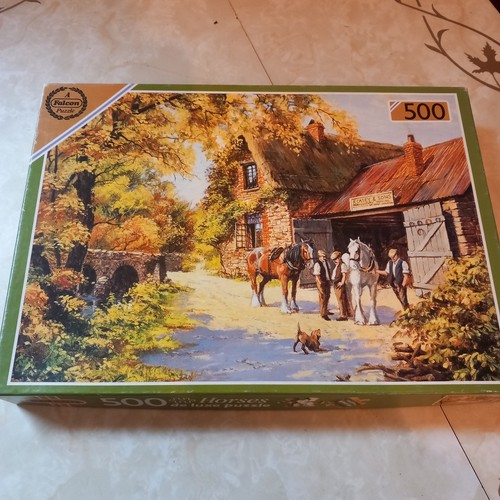 Jigsaw puzzle falcon - jigsaw, horses