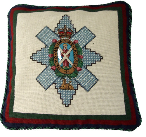 Black watch regiment cushion - watch,