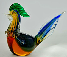 Murano Art Glass Cockerel Rooster Figurine Paperweight