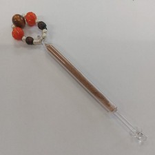 Vintage Glass Lace Bobbin with