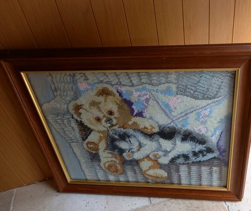 Vintage needlepoint tapestry - vintage,