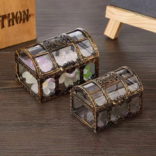 Clear plastic treasure chest - treasure,