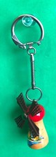 2" WOODEN DUTCH WINDMILL  KEY RING - VERY GOOD USED CONDITION