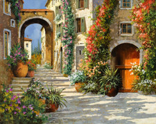 Romantic view of Tuscany Italy