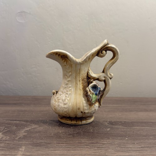 Ceramic floral ewer - ewer, jug