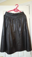 Zara Leather Look Skirt Side