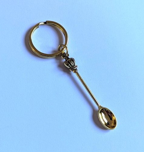 Spoon keyring with - spoon, crown