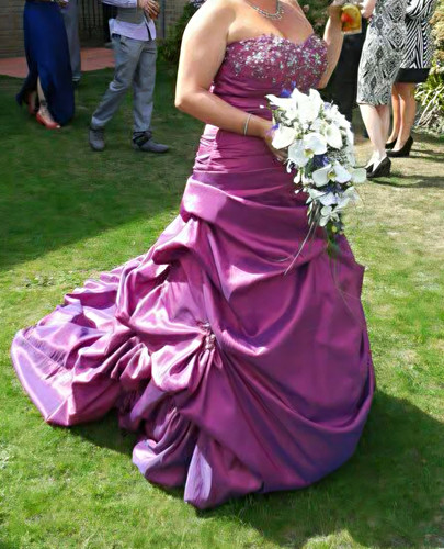 Purple strapless sleeveless - purple,