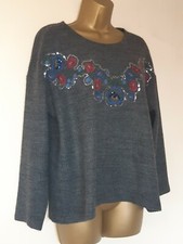 ZARA Grey Jumper Sz L Vgc