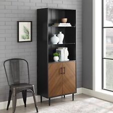 68" Black Solid Cabinet/ Book