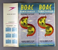 BOAC AIRLINE TIMETABLE JANUARY