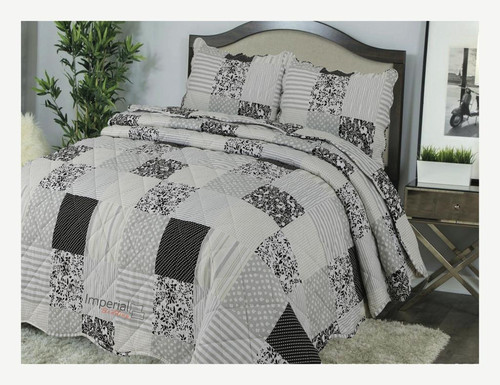 Patchwork bedspread reversible - patchwork,