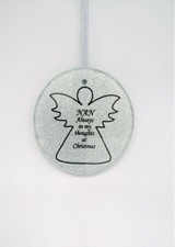 Glass Silver Angel Christmas