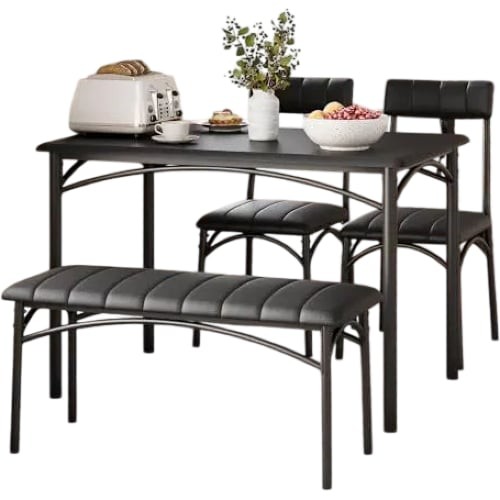 Contemporary dining table set - table,