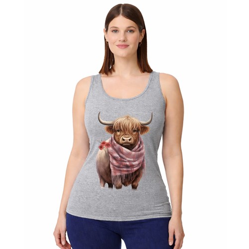 Highland cow womens - cow, tank
