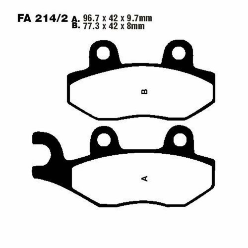 Pair ebc brake pads fa214 - pair, of