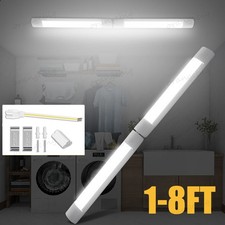 Spliced LED Batten Light 4500K 6500K Fluorescent Slim Strip Lamp Fitting Garage