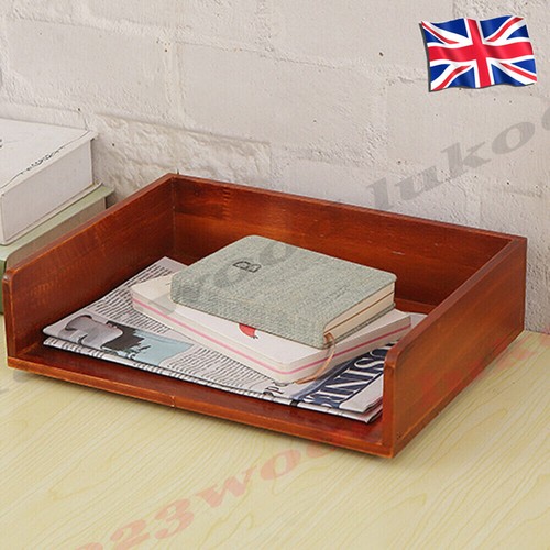 Wooden file tray stackable - wooden,