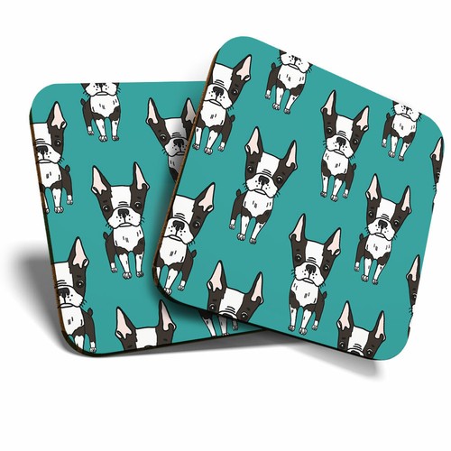 Coasters boston terrier - x,