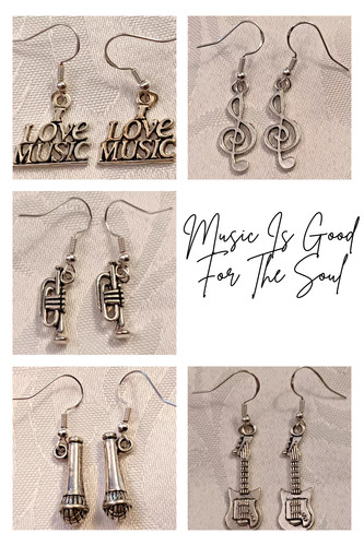 Silver musical instrument hook - silver,