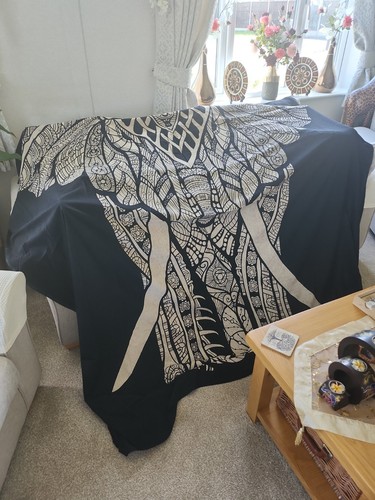 Bed settee elephant - bed/settee, patterned