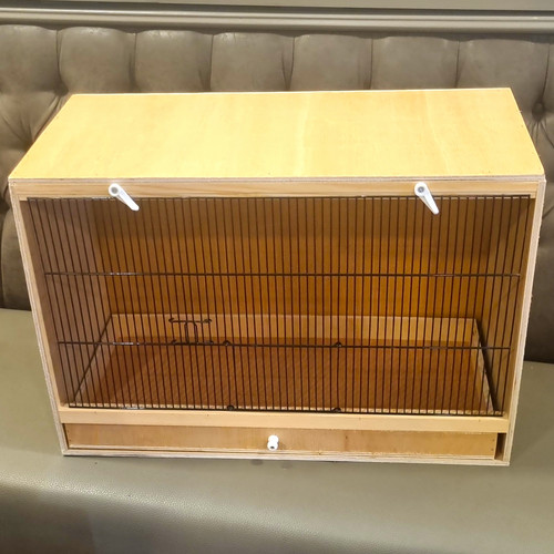 Wooden bird cage with wire - bird,