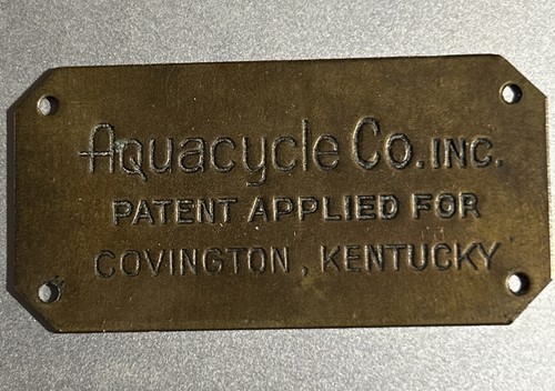 Covington aquacycle patent - ky,