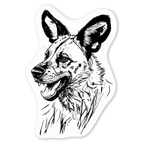 African wild dog decal - 'african, dog'