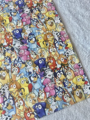 Bluey cotton fabric 50x90cm - fabric,