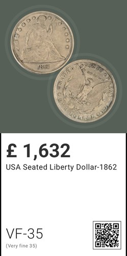 Usa seated liberty - seated, dollor