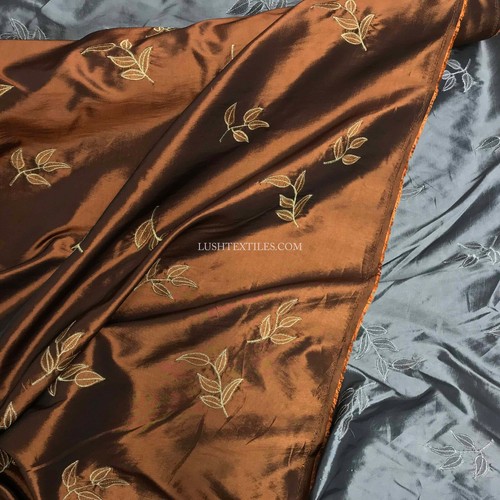 Leaf taffeta silk dress - taffeta,